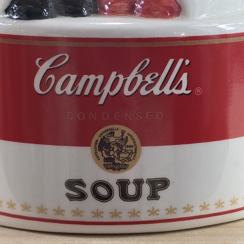 Campbell's Red & White Ceramic Twin Sponge Holder Vintage - Picture 6 of 8